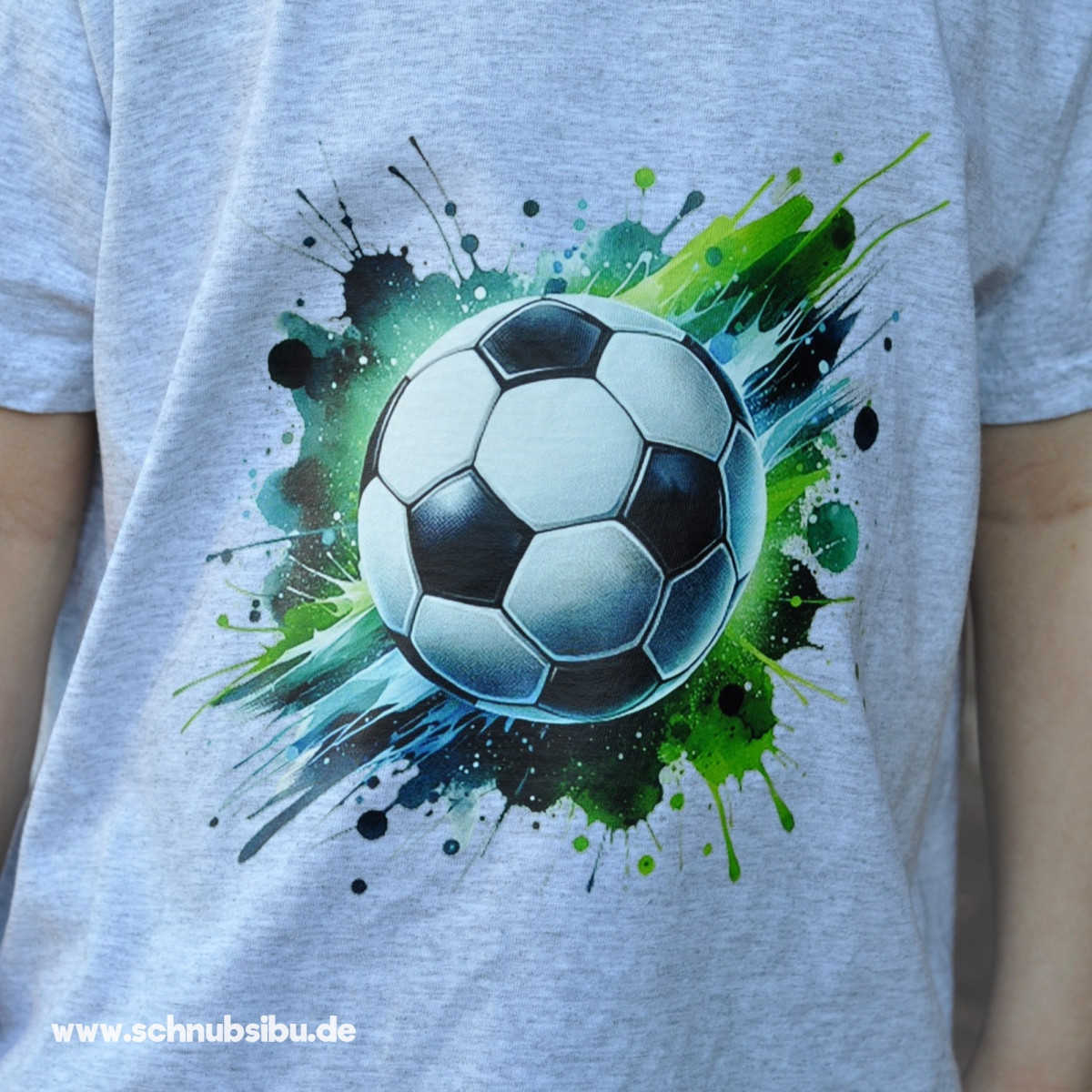 Bügelbild Fussball grün